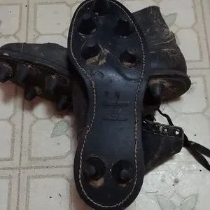 Vintage 1950s MacGregor football leather men\'s cleats size 8 Vintage 1950s MacGregor Black Leather Football Shoes Cleats  main image 2